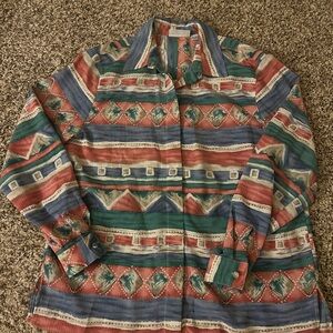 Alfred Dunner Multicolor Geometric Blouse